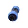 LEIFU SP13 Aviation Connector M13 Male Plug Circular Female Socket 13mm Outdoor Waterproof IP68 Plastic Connectors with Cap Panel Mount Gold Plated 9 Pin for Industrial Device Power Signal