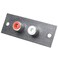 SQXBK RCA Connector 5PCS Black 2 Way RCA Terminal Wall Panel Plate Input Phono Chassis Socket AV Audio Connector