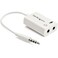 StarTech.com StarTechcom 4 Position Microphone and Headphone Splitter 35 mm 4 Pin 4 Pole Mic and Audio Combo Splitter Cable MUYHSMFFADW White
