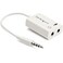 StarTech.com StarTechcom 4 Position Microphone and Headphone Splitter 35 mm 4 Pin 4 Pole Mic and Audio Combo Splitter Cable MUYHSMFFADW White