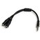 StarTech.com StarTechcom Headset Adapter Microphone and Headphone Splitter 35mm Male Aux to 35mm Female Audio Mic Combo Jack Y Cable for Laptop PC MUYHSMFF Black