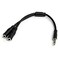 StarTech.com StarTechcom Headset Adapter Microphone and Headphone Splitter 35mm Male Aux to 35mm Female Audio Mic Combo Jack Y Cable for Laptop PC MUYHSMFF Black