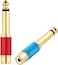 Tisino RCA to 14 Adapter Gold Plated Pure Copper RCA Female to Quarter Inch Jack TS Mono Adapter Audio Connector Multicolor 2 Pack