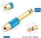 Tisino RCA to 14 Adapter Gold Plated Pure Copper RCA Female to Quarter Inch Jack TS Mono Adapter Audio Connector Multicolor 2 Pack