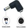 Traovien 2Pcs 55mm x 21mm Female to Male Plug 90 Degree Angle DC Power Converter Adapter for Universal Laptop Interface Power Cable Connector