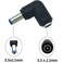 Traovien 2Pcs 55mm x 21mm Female to Male Plug 90 Degree Angle DC Power Converter Adapter for Universal Laptop Interface Power Cable Connector