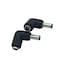 Traovien 2Pcs 55mm x 21mm Female to Male Plug 90 Degree Angle DC Power Converter Adapter for Universal Laptop Interface Power Cable Connector