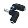 Traovien 2Pcs 55mm x 21mm Female to Male Plug 90 Degree Angle DC Power Converter Adapter for Universal Laptop Interface Power Cable Connector