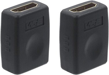 VCE HDMI Coupler HDMI Female to Female Connector 3D 4K Extension Adapter Compatible with PCs and Xbox OneWallMounted TVs and TV Sticks 2Pack