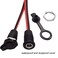 weideer 5Pcs 10A DC099 DC Power Jack Cord Socket 55x21MM Threaded Female Mount Connector Adapter with 15CM 20AWG Presoldered Wires Waterproof Cover Cap K078