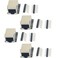 whiteeeen 4pcs RJ45 Breakout Board 8P8C Jack Ethernet Connector with 8Pin 2 Type Pin Headers Straight and Right Angel