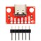 whiteeeen 4pcs USB Type C Breakout Board Red with Male Pin Header 2 CC