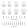 XINGYHENG 560Pcs Pin housing and MaleFemale Pin Head Connector Adapter Plug SetCompatible with 254mm JSTXHP2345