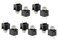 YXQ 3 Pins Female 35mm Mono TS Jacks Plug Socket Connectors Switch PCB Panel Chassis Mount10Piece