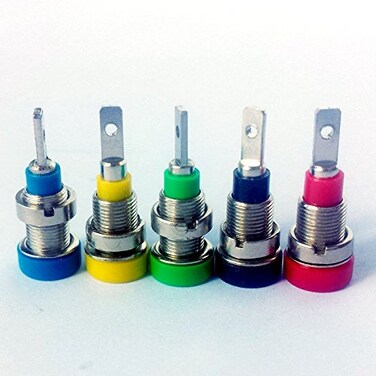 CESS Mini 2mm Banana Female Socket Panel Mount 5 Color Chassis Jack 10 Pack