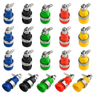 WMYCONGCONG 20 PCS 4mm Banana Socket Plug Binding Post Banana Female Plug Jack Connector