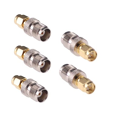 RFaha 5pcs SMA Male to TNC Female RF Coax Adapter SMA to TNC Coaxial Connector AdapterF195