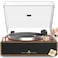 seasonlife Turntable Record Player with Builtin Speakers Vinyl Record Player Support Bluetooth Playback Auto Stop 3345 RPM Speed RCA Line Out AUX in Allinone BeltDrive Turntable for Vinyl Records
