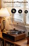 seasonlife Turntable Record Player with Builtin Speakers Vinyl Record Player Support Bluetooth Playback Auto Stop 3345 RPM Speed RCA Line Out AUX in Allinone BeltDrive Turntable for Vinyl Records