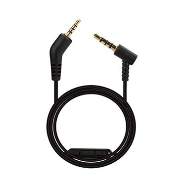 BUTIAO QC3 Replacement Audio Cable Cord for Bose Quietcomfort 3 QC3 Headphone with Inline Mic Volume Control 14 Meters 35mm to 25 mm Cable for iOS Android System Builtin Microphone