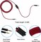 MQDITH 20M Replacement Audio Cable Compatible with Astro A40 A40TR Gaming Headset Inline Mute Wire and No Volume Control Cord Nylone Cord RedBlack