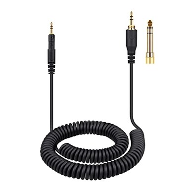 weishan ATHM50x Cable Coiled Aux Cord Replacement for Audio Technica M40x M70x Wired Headphones 25mm to 35mm18 Extension Wire with 635mm14 Adapter 14ft