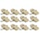 SpeedyFiberTX 12Pack Beige Duplex LC to LC Fiber Optic Adapters Couplers for Multimode Fiber Patch Cable Duplex LC Adapters with Screws