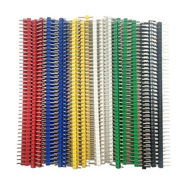 HONGYUTAI 30 Pcs 40 pin Breakable Pin Header 254mm Single Row Male Header Connector Kit PCB Pin Strip for Arduino