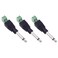 Fancasee 3Pack 635mm 14 Mono Plug TS 635mm Male Solderless Terminal Adapter Jack DIY Audio Cable Connector to Speaker Wire for Microphone Speaker Electric Guitar Bass Keyboard Amplifier Audio Cable Re