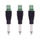 Fancasee 3Pack 635mm 14 Mono Plug TS 635mm Male Solderless Terminal Adapter Jack DIY Audio Cable Connector to Speaker Wire for Microphone Speaker Electric Guitar Bass Keyboard Amplifier Audio Cable Re