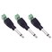 Fancasee 3Pack 635mm 14 Mono Plug TS 635mm Male Solderless Terminal Adapter Jack DIY Audio Cable Connector to Speaker Wire for Microphone Speaker Electric Guitar Bass Keyboard Amplifier Audio Cable Re