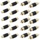 AIMHDUTY RCA Coupler Adapter Gold Plated 20 Pack RCA Female to Female Adapter 10pcs RCA Male to Male Connector 10pcs for Cable Extension Phono Speaker Amplifier