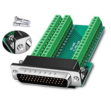 ANMBEST DB44 Solderless Connector Male DSUB to 44pin Port Terminal Adapter Breakout Board with Bolts