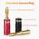 Beznaka Banana Plugs with Dual Set ScrewsBlack and Red Aluminum Shell12 Pairs24 Pcs