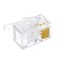 Bitray RJ11 Connector4P4C Crystal Head Plug Network Connector Fourcore Cable Plug Telephone Receiver RJ11 Plug Transparent 100PCS