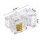 Bitray RJ11 Connector4P4C Crystal Head Plug Network Connector Fourcore Cable Plug Telephone Receiver RJ11 Plug Transparent 100PCS
