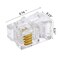 Bitray RJ11 Connector4P4C Crystal Head Plug Network Connector Fourcore Cable Plug Telephone Receiver RJ11 Plug Transparent 100PCS