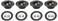 BlueMart 3 Double Binding Round Gold Plate Push Spring Loaded Jacks Connector Speaker Box Terminal Cup Black 4pcs