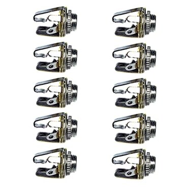 bnafes 35mm Stereo 3Pole 3Pin TRS Plug Jack Socket Adapter Connectors Use for Microphone Jack Earphone Plug Audio Video AV PC 10 Pack