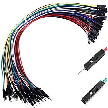 HELLOYEE Breadboard Jumper Wires Male to Female 12 Length 01 Square Head 100Pack 10 Colors 24AWG by Hellotronics 30CM 1P MF