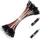 HELLOYEE Breadboard Jumper Wires Male to Female 4 Length 01 Square Head 100Pack 10 Colors 24AWG by Hellotronics 10CM 1P MF