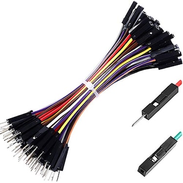 HELLOYEE Breadboard Jumper Wires Male to Female 4 Length 01 Square Head 100Pack 10 Colors 24AWG by Hellotronics 10CM 1P MF