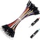 HELLOYEE Breadboard Jumper Wires Male to Female 4 Length 01 Square Head 100Pack 10 Colors 24AWG by Hellotronics 10CM 1P MF