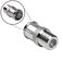 CESS F Type Female to Quick Push On Male Coax Adapter Screw TV Antenna Connector Silver 2 Pack