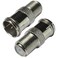 CESS F Type Female to Quick Push On Male Coax Adapter Screw TV Antenna Connector Silver 2 Pack