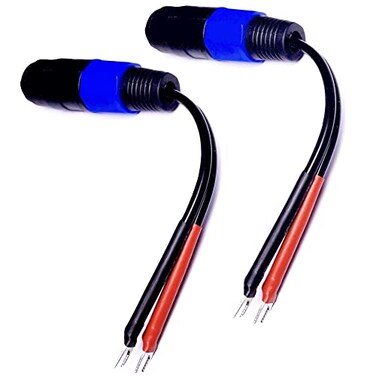 CNCESS CESS001S Spade Fork Plug to Speakon Female Jack Adapter for Speaker Cable 2 Pack Small Spade