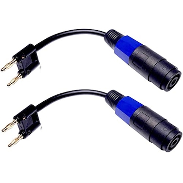 CNCESS Dual Banana Plug to Female Speakon Connector Adapter 12AWG 6 in 2Pack