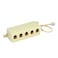 Conext Link 6P4C RJ11 Telephone Phone Line Modular Jack Splitter Male Female Coupler Adapter beige 33300