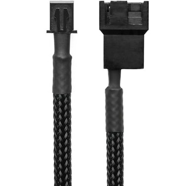 CRJ Electronics CRJ Mini 2Pin Fan Adapter Cables 2Pack 4inch 10cm Black Sleeved Connect 3Pin 4Pin PC Fans to Mini 2Pin JST XH 25mm Headers