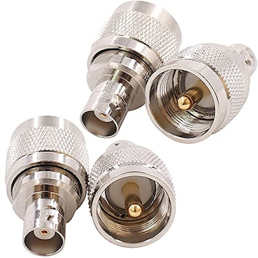 exgoofit BNC Female to SO239 Male Adapter 4pcs RF Coaxial Coax Connector PL259 PL259 Cable